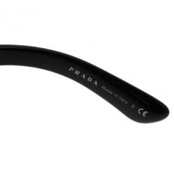 مملوكة مسبقًا Prada Black Studded Oversized Round Baroque Sunglasses