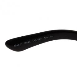 مملوكة مسبقًا Prada Black Studded Oversized Round Baroque Sunglasses