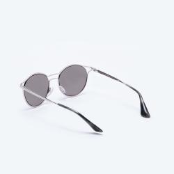 Prada Silver Mirrored Round Sunglasses