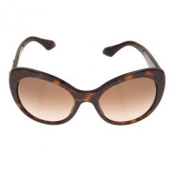 Prada Tortoise Frame Embellished Voice Cat Eye Sunglasses