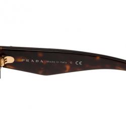 Prada Tortoise Frame Embellished Voice Cat Eye Sunglasses