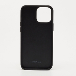 Prada Pink Saffiano Triang Leather Iphone 13 Pro Max Case