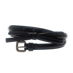 Prada Black Patent Bow Waist Belt 75CM