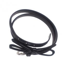 Prada Black Patent Bow Waist Belt 75CM