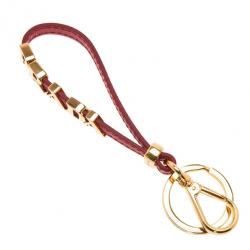 Prada Pink Saffiano Leather Keychain