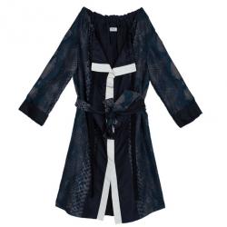 Prada Wrap Snakeskin Coat M