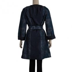 Prada Wrap Snakeskin Coat M