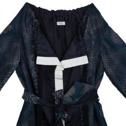 Prada Wrap Snakeskin Coat M