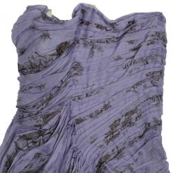 Pre Owned Prada Lilla Ruffle Cotton Dress M