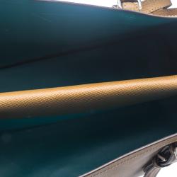 Pre Owned Prada Brown Saffiano Cuir Leather Convertible Tote