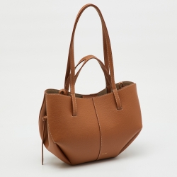 مملوكة مسبقًا Polene Brown Leather Mini Cyme Hobo