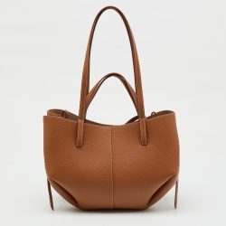 مملوكة مسبقًا Polene Brown Leather Mini Cyme Hobo