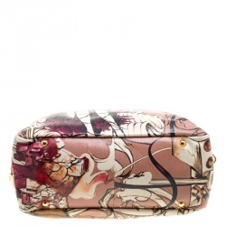 Pre Owned Prada Peach Cervo Deerskin Lux Leather Large Limited Edition James Jean Fairy Tote