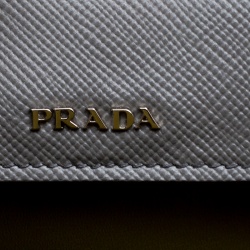 Pre Owned Prada Grey Saffiano Cuir Leather Convertible Tote