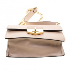 Pre Owned Prada Beige Saffiano Soft Cahier Leather Flap Shoulder Bag