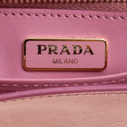 Pre Owned Prada Pink Saffiano Lux Leather Shoulder Bag