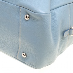 Pre Owned Prada Dusty Blue Vitello Diano Leather Bowler Bag