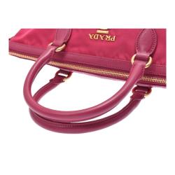 Pre Owned Prada Fuchsia Nylon and Leather Tote