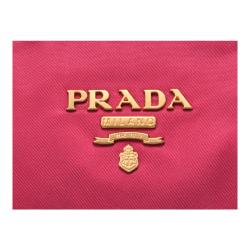 Pre Owned Prada Fuchsia Nylon and Leather Tote