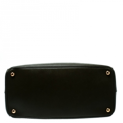 Pre Owned Prada Green Saffiano Lux Leather Large Double Zip Tote