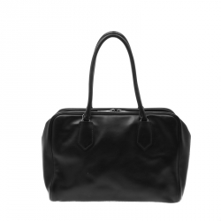 Pre Owned Prada Black Leather Bauletto Bag
