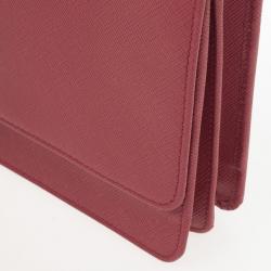 مملوكة مسبقًا Prada Pink Saffiano Crossbody Convertible Clutch