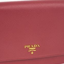 مملوكة مسبقًا Prada Pink Saffiano Crossbody Convertible Clutch