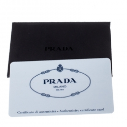 Pre Owned  Prada White/Black Saffiano Leather Pattina Bianco Shoulder Bag