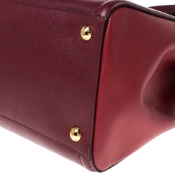 Pre Owned Prada Bicolor Saffiano Lux Leather Tote