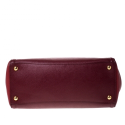 Pre Owned Prada Bicolor Saffiano Lux Leather Tote