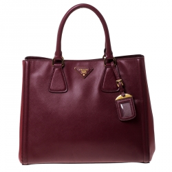 Pre Owned Prada Bicolor Saffiano Lux Leather Tote