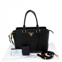 Prada Black Saffiano Leather Borsa A Mano Tote 