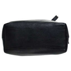 Pre Owned Prada Black Vitello Leather Shopper Tote