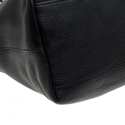 Pre Owned Prada Black Vitello Leather Shopper Tote