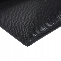 Pre Owned Prada Black Vitello Move Leather Envelope Wallet