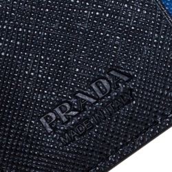 Pre Owned Prada Navy Blue Saffiano Leather Bifold Wallet