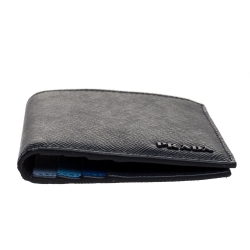 Pre Owned Prada Navy Blue Saffiano Leather Bifold Wallet