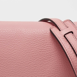 Pre Owned Prada Pink Vitello Daino Leather Flap Crossbody Bag