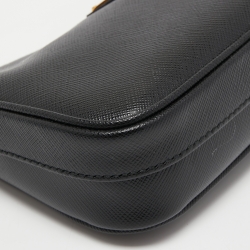 Pre Owned Prada Black Saffiano Lux Leather Re-Edition 2005 Shoulder Bag