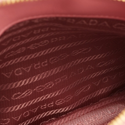 Pre Owned Prada Pink Saffiano Lux Leather Small Star Moon Galleria Double Zip Tote