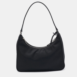 Pre Owned Prada Black Nylon Mini Re-Edition 2005 Shoulder Bag