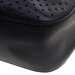 Pre Owned Prada Black City Fori Leather Hobo