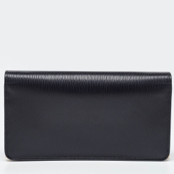 مملوكة مسبقًا Prada Black Vitello Move Leather Wallet On Chain