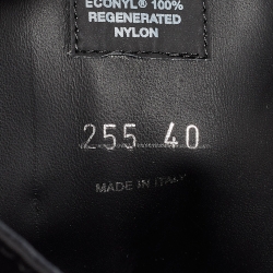 Prada Black Leather Monolith Platform Ankle Boots Size 40