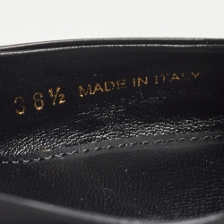 Pre Owned Prada Black Patent Leather Slingback Pumps Size 38.5