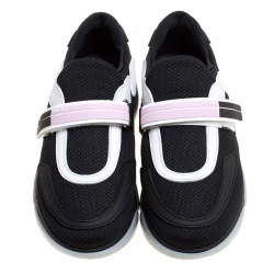 Pre Owned Prada Monochrome Mesh Cloudbust Low Top Sneakers Size 36
