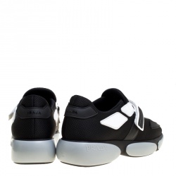 Pre Owned Prada Monochrome Mesh Cloudbust Low Top Sneakers Size 36