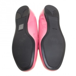 Pre Owned Prada Blush Pink Patent Leather Smoking Slippers Size 38.5