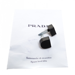 Pre Owned Prada Black Patent Leather Bow Pointed Pointed Toe Slingback Sandals Size 41