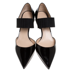 Pre Owned Prada Black Patent Leather Pointed Toe Pumps Size 38.5